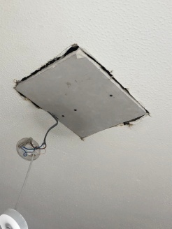 patching up the existing ceiling